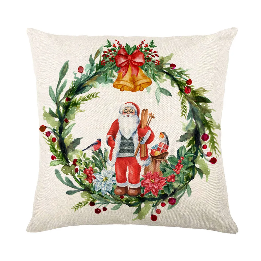 Christmas Pillow Covers Sofa Square Pillow Cases