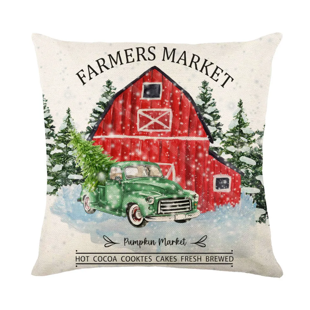 Christmas Pillow Covers Sofa Square Pillow Cases