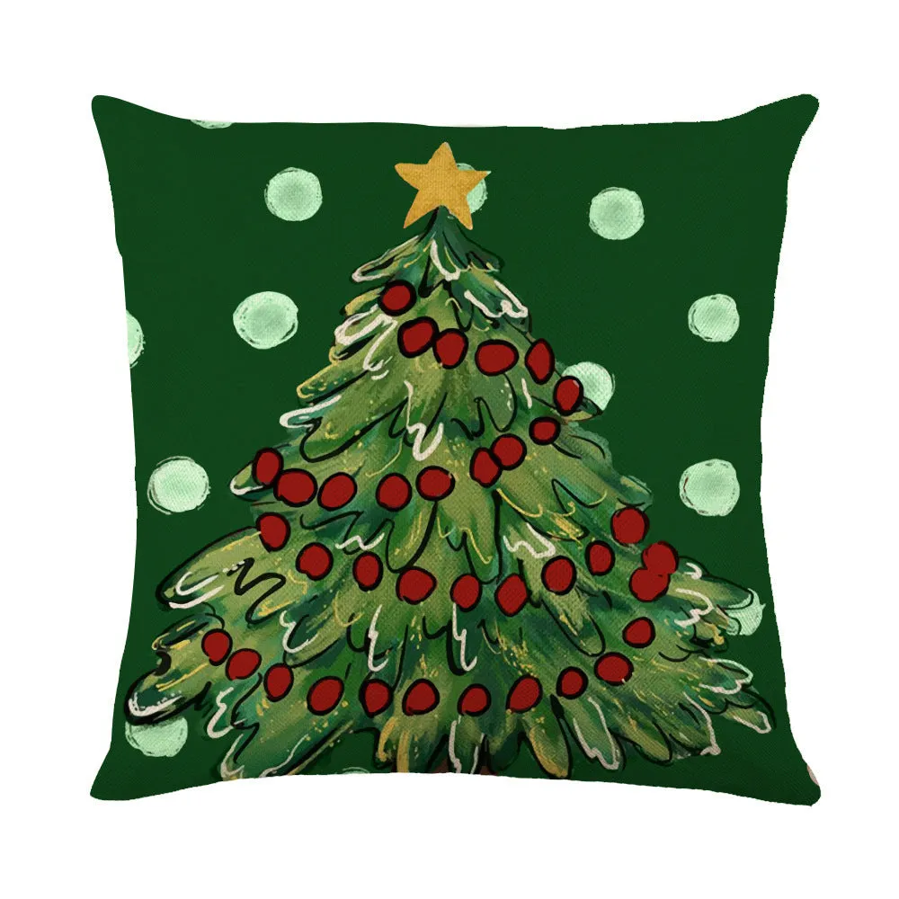 Christmas Pillow Covers Sofa Square Pillow Cases