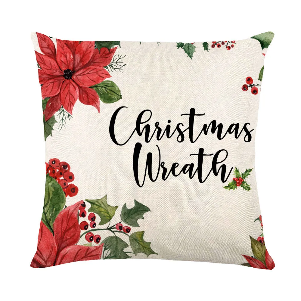 Christmas Pillow Covers Sofa Square Pillow Cases
