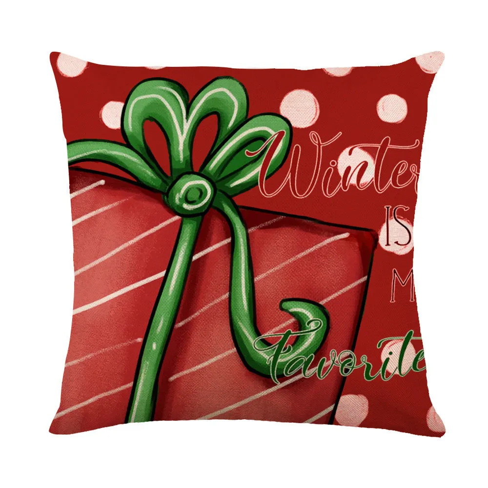 Christmas Pillow Covers Sofa Square Pillow Cases