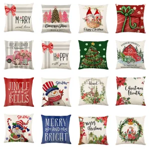 Christmas Pillow Covers Sofa Square Pillow Cases