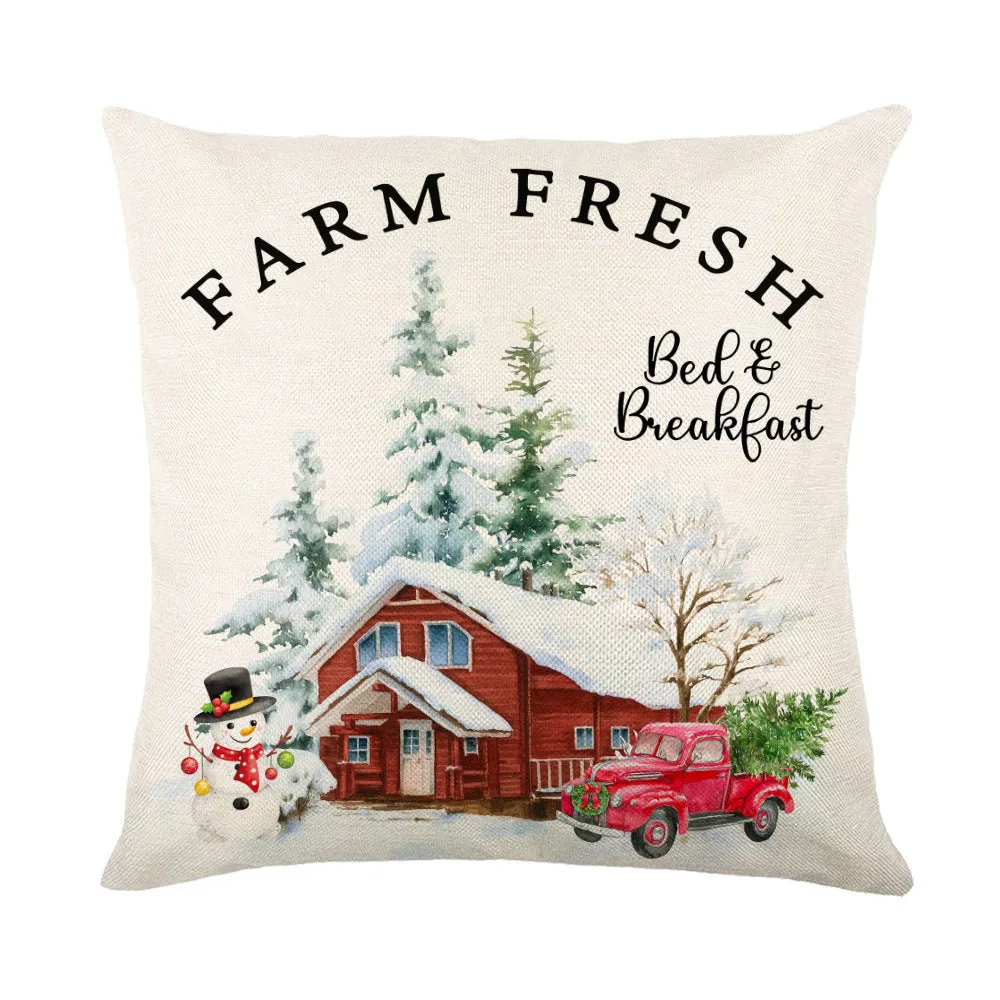 Christmas Pillow Covers Sofa Square Pillow Cases