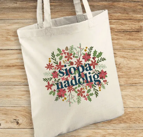 Christmas 'Siopa Nadolig' tote bag