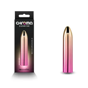 Chroma Sunrise - Medium - Metallic Pink/Gold 9 cm USB Rechargeable Mini Vibrator