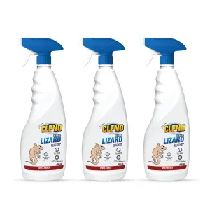 Cleno Herbal Lizard Repellent Spray | Completely Herbal | Made with Camphor, Lavender Oil & Eucalyptus Oil | Eco-friendly & Biodegradable | Baby-Safe, Skin-Safe – 450ml (Pack of 3) (Ready to Use)