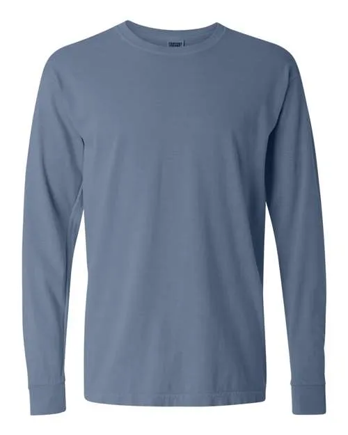 Comfort Colors Garment-Dyed Heavyweight Long Sleeve T-Shirt 6014 Blue Jean