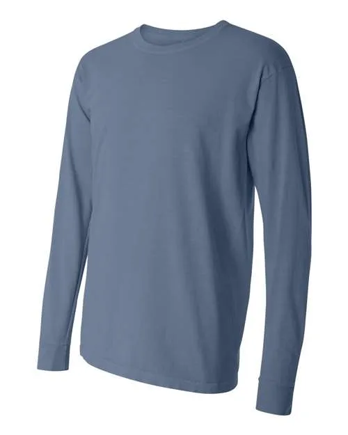 Comfort Colors Garment-Dyed Heavyweight Long Sleeve T-Shirt 6014 Blue Jean