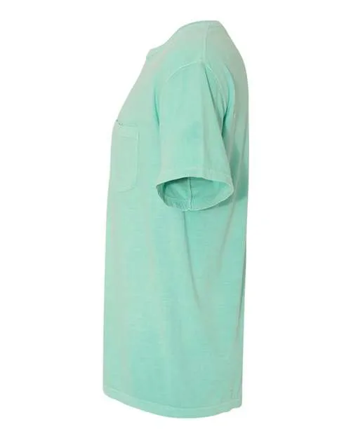Comfort Colors Garment-Dyed Heavyweight Pocket T-Shirt 6030 Chalky Mint
