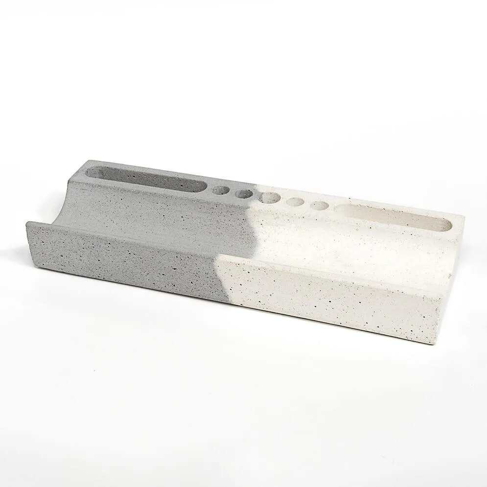 Concrete Desk Stationery Organizer