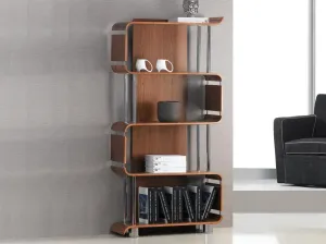 Contemporary Storage Bookcase In Walnut BS201-W