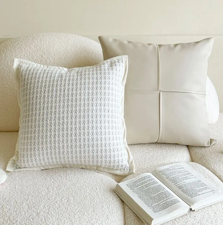 Cream-Colored Throw Pillow