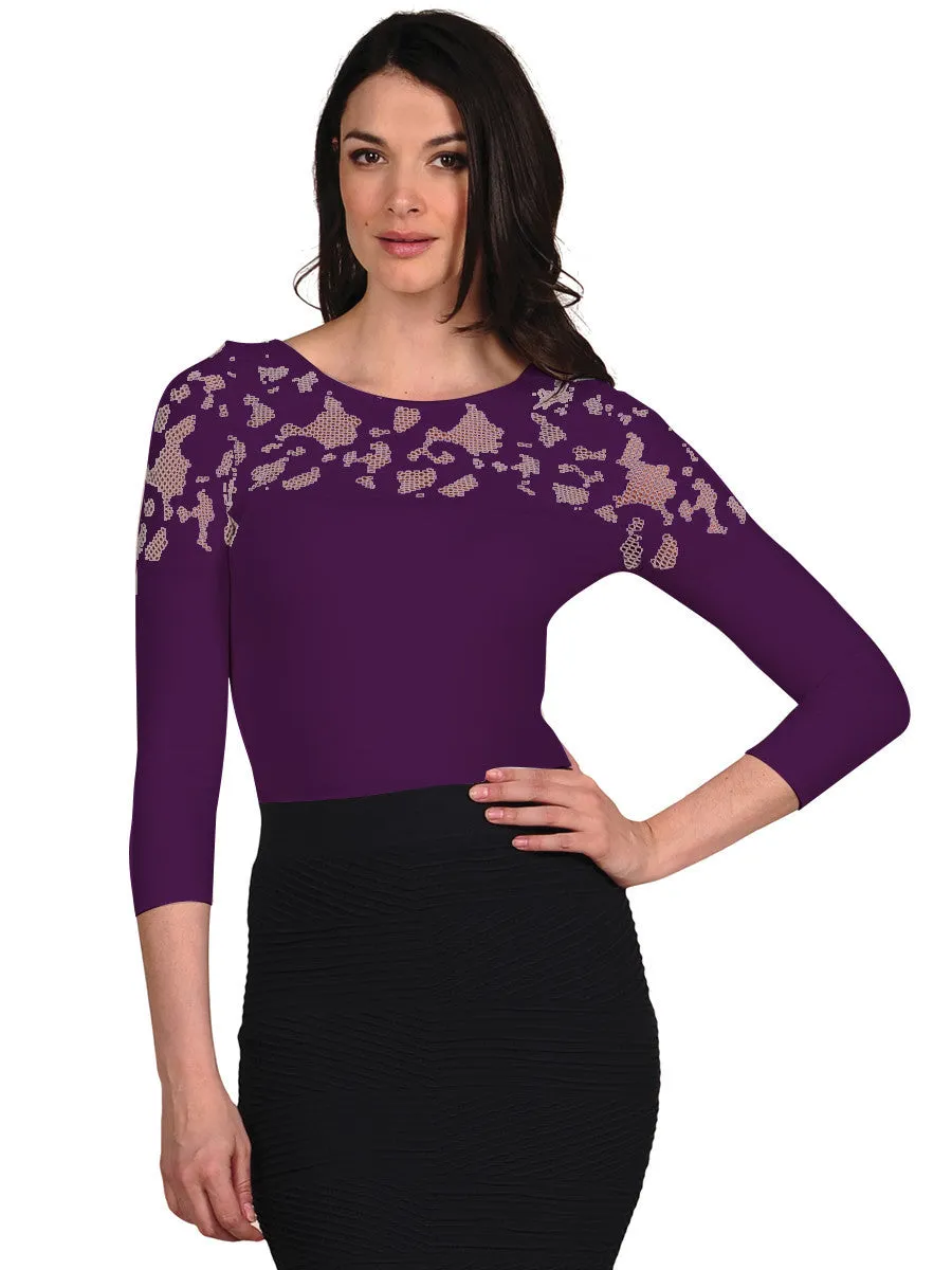 Crochet 3/4 Sleeve Top (503Q)