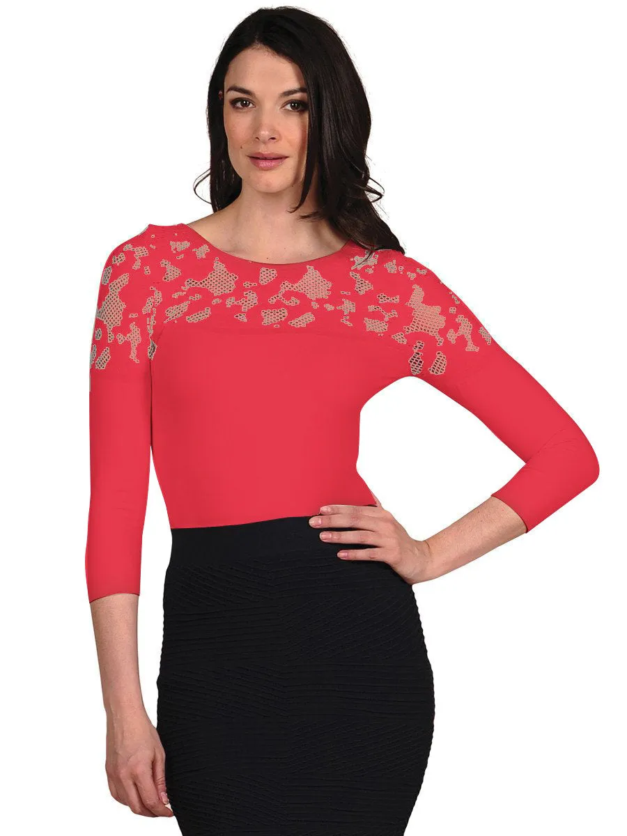 Crochet 3/4 Sleeve Top (503Q)