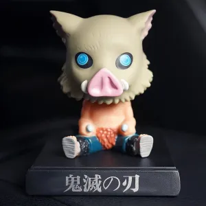 Demon Slayer Inosuke Hashibira Bobblehead With Mobile Holder For Cars | 13 CMS |