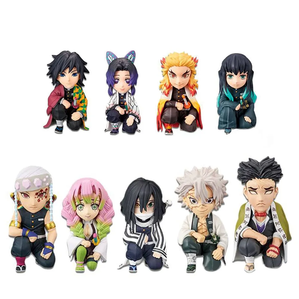 Demon Slayer Set Of 9 Hashira Action Figures | 8-9 Cms |