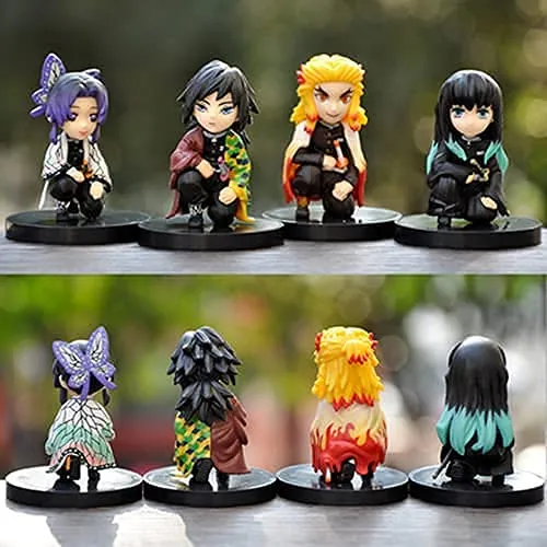 Demon Slayer Set Of 9 Hashira Action Figures | 8-9 Cms |
