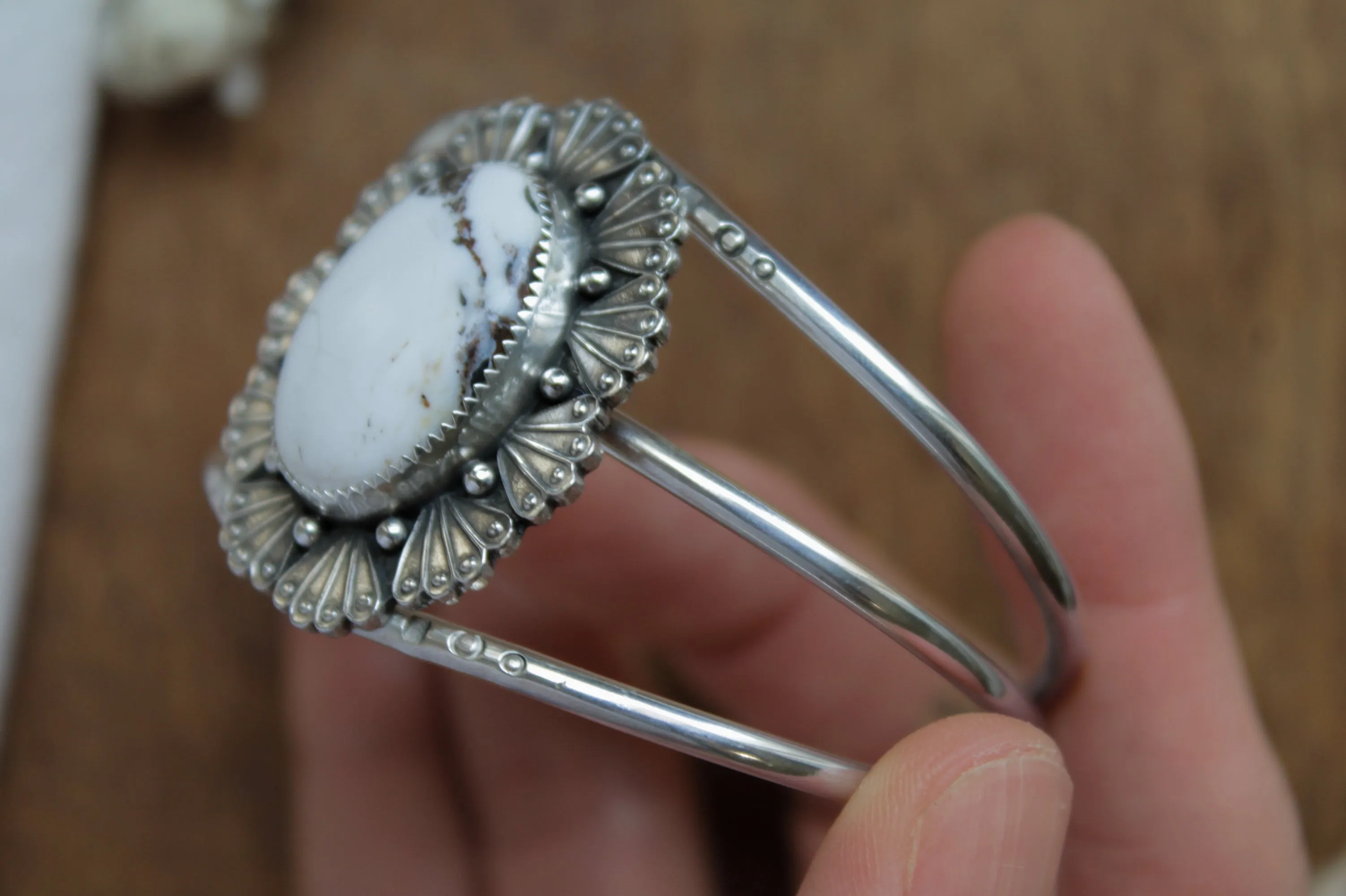 Desert Deco Statement Cuff | White Buffalo