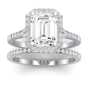 Desert Rose - Emerald Lab Diamond Bridal Set (IGI Certified)
