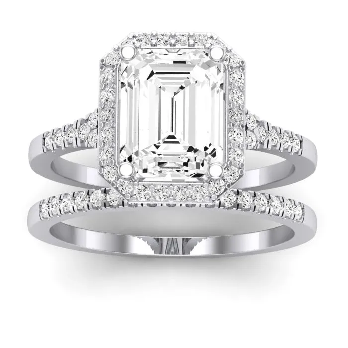 Desert Rose - Emerald Lab Diamond Bridal Set (IGI Certified)