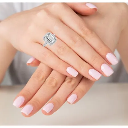 Desert Rose - Emerald Lab Diamond Bridal Set (IGI Certified)