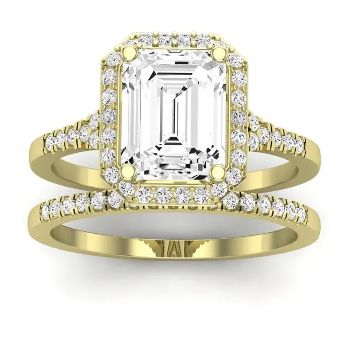 Desert Rose - Emerald Lab Diamond Bridal Set (IGI Certified)