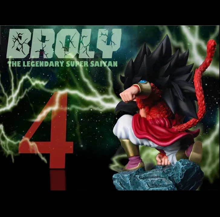 Dragon Ball WCF Super Four Broly Squatting Action Figure  | 14 Cms |