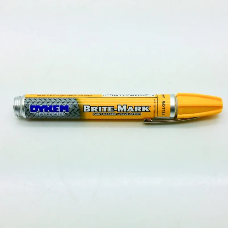 Dykem Medium Tip Yellow Brite-Mark Paint Marker 40006