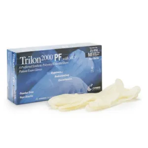 Exam Glove Trilon 2000® PF with MC3® Medium NonSterile Stretch Vinyl Standard Cuff Length Smooth Ivory Not Rated WITH PROP. 65 WARNING - McKesson Brand Mfr# 25-950