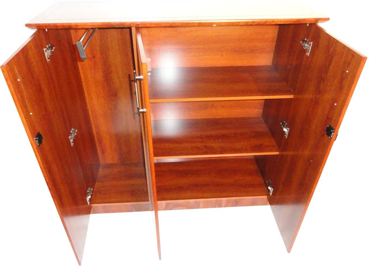 Executive Three Door Tall Medium Oak Office Cupboard - 1860T-3DR
