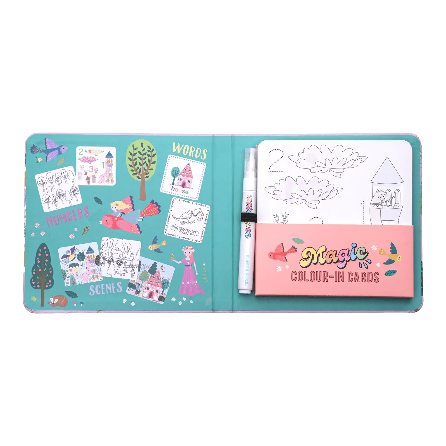 Fairy Tale Water Magic Pen & Color-In Cards
