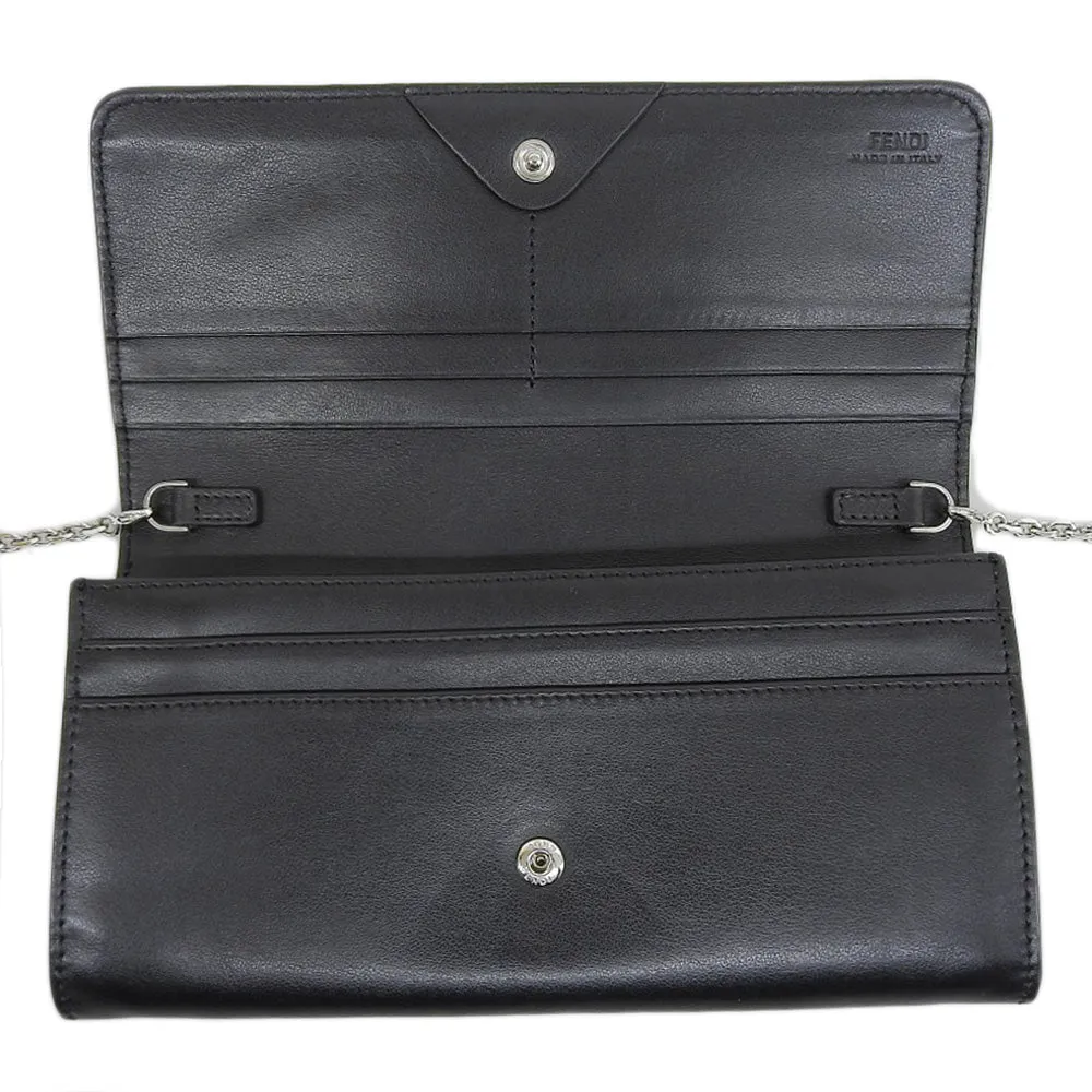 Fendi Leather Chain Wallet Long Wallet 8M0365