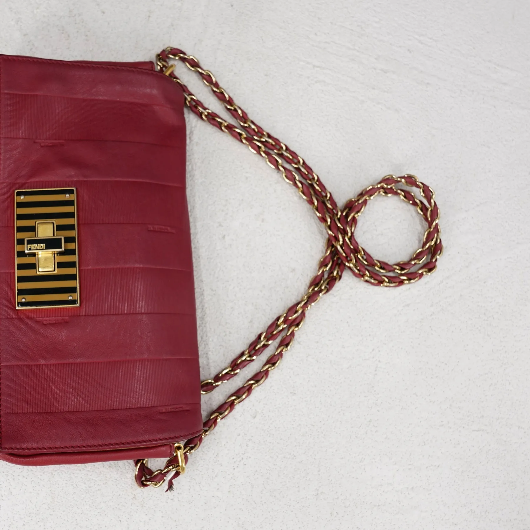 Fendi Leather Claudia Crossbody Bag - '10s