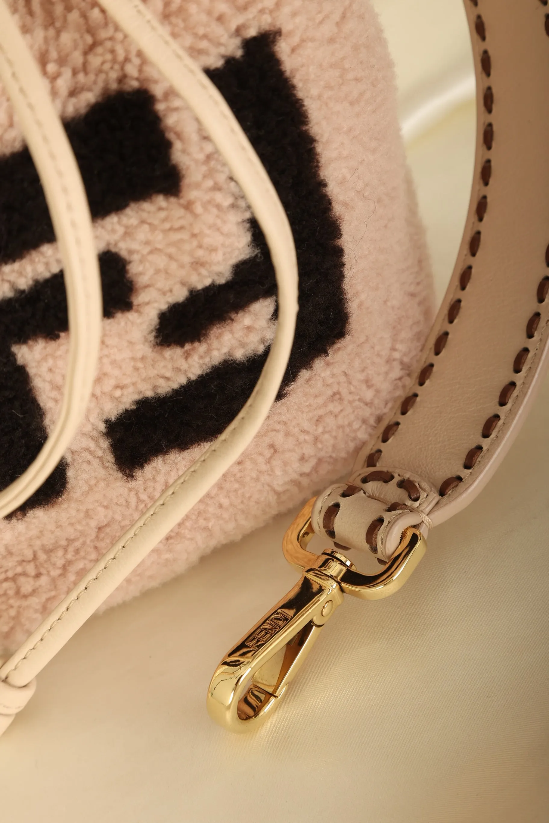 Fendi Shearling Mini Bucket Bag
