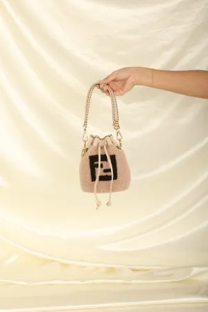 Fendi Shearling Mini Bucket Bag