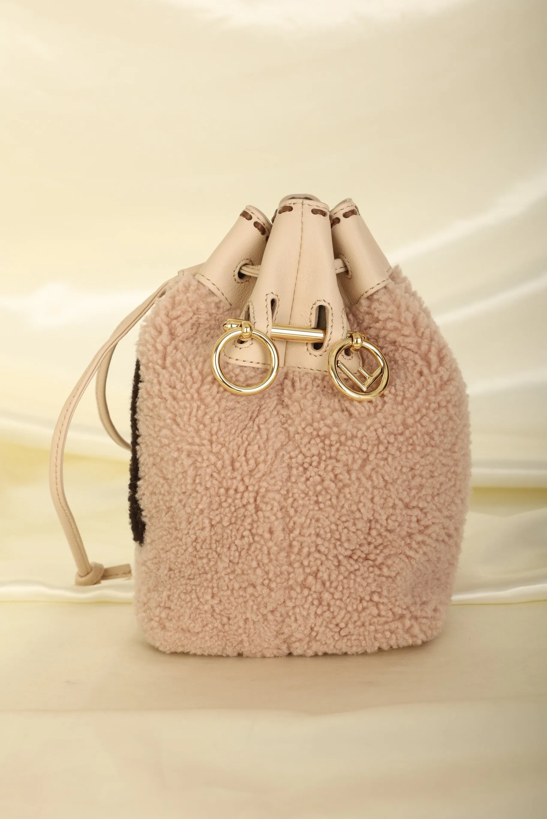Fendi Shearling Mini Bucket Bag