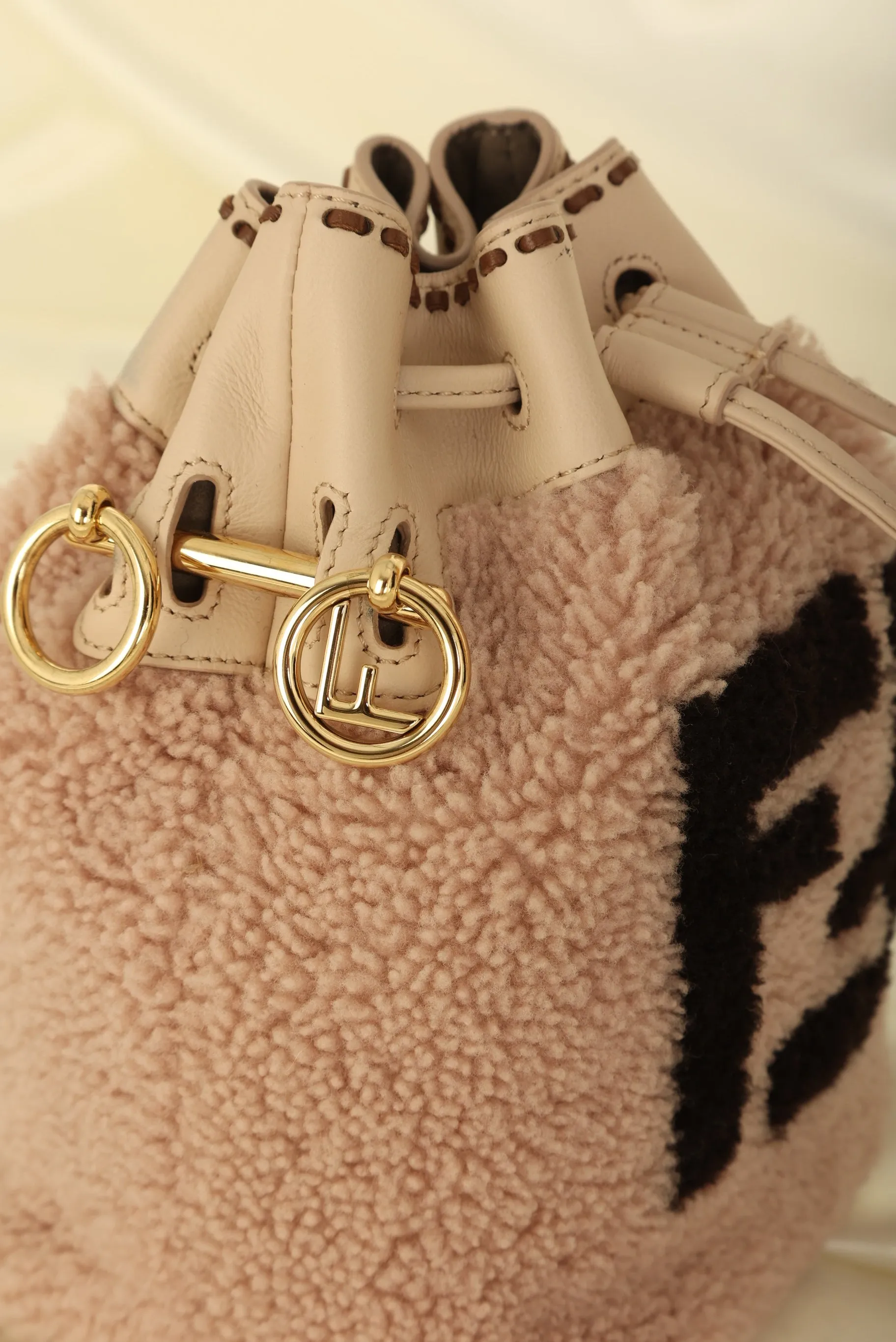 Fendi Shearling Mini Bucket Bag
