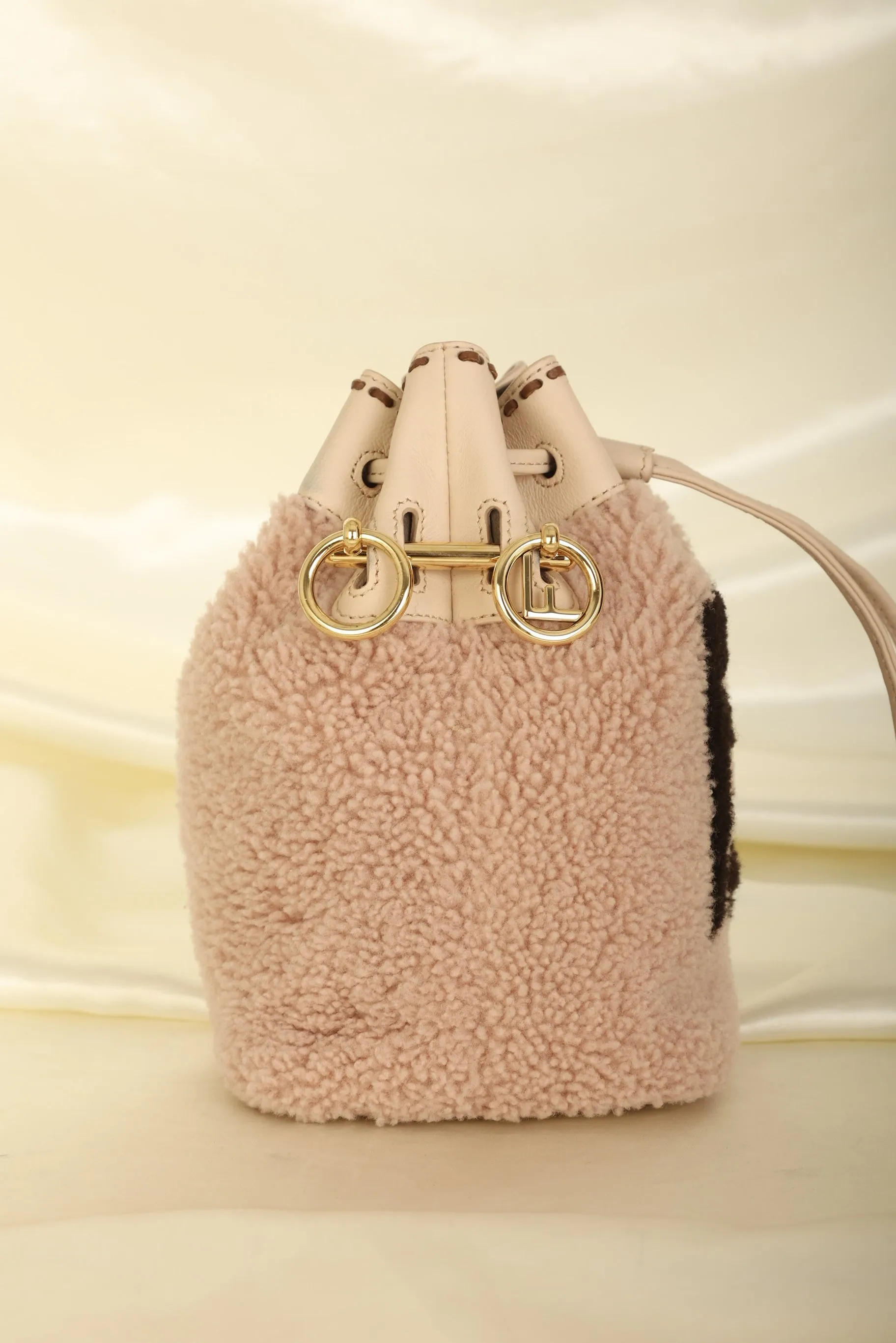 Fendi Shearling Mini Bucket Bag
