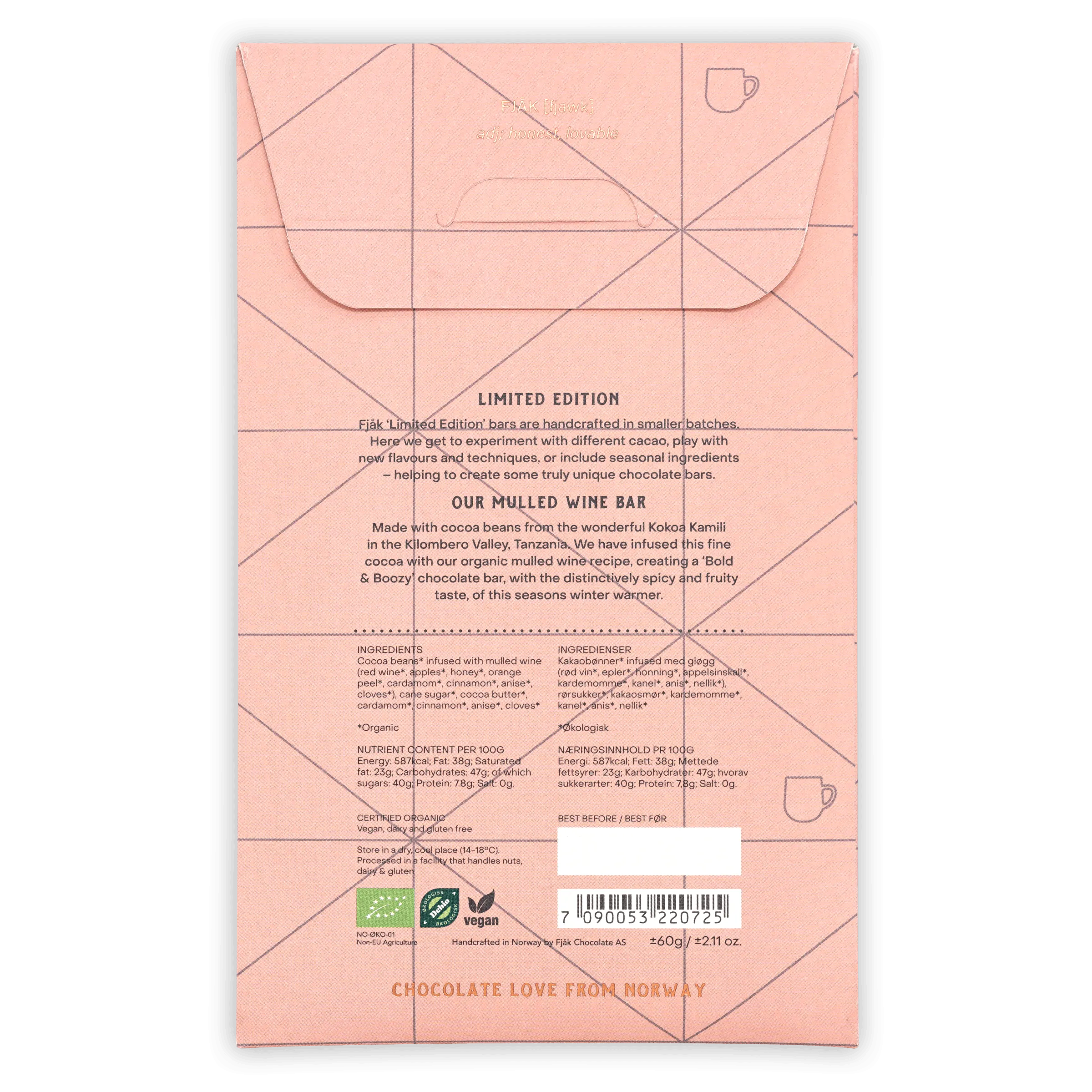Fjak Mulled Wine Dark Chocolate (Seasonal)