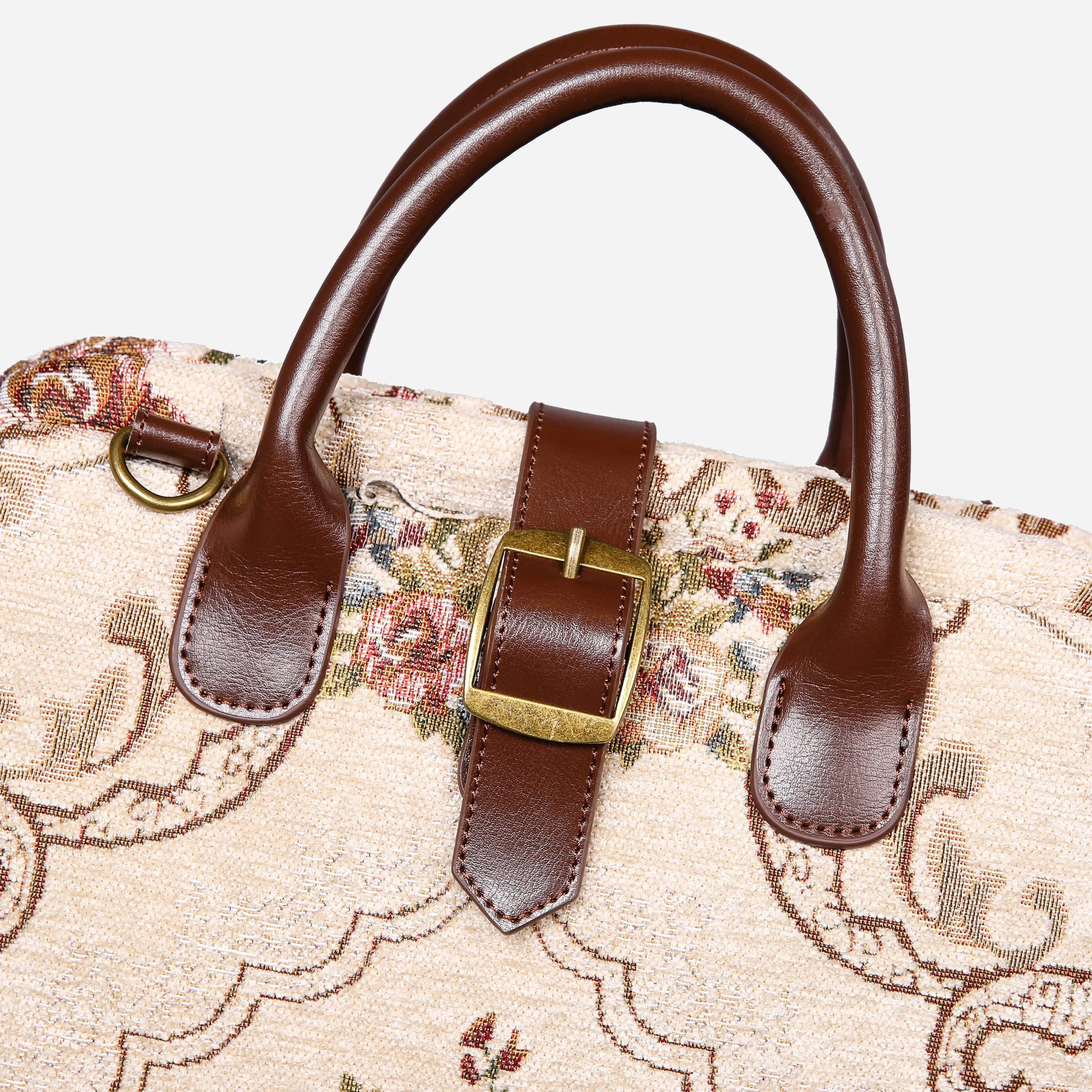 Floral Cream Carpet Laptop Backpack