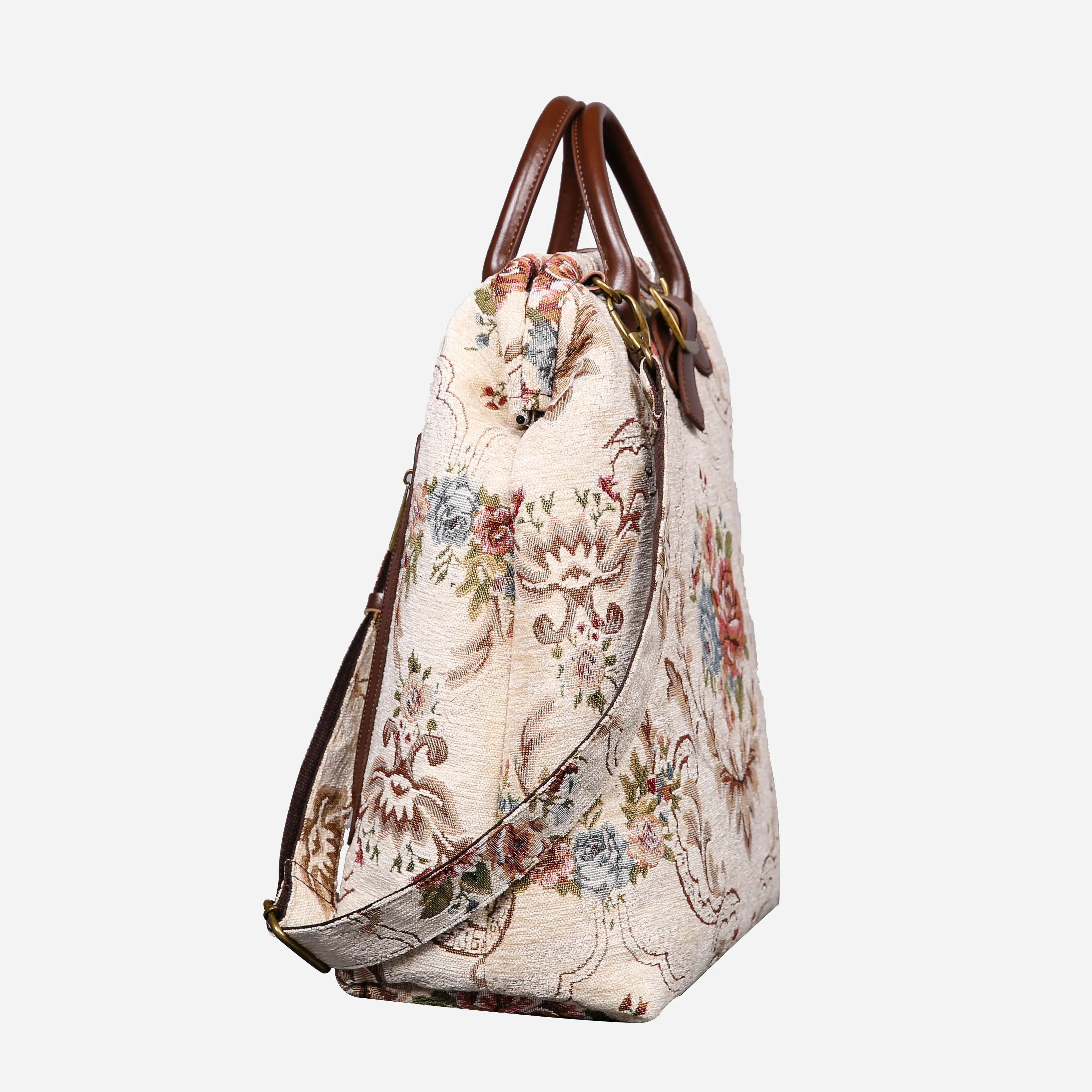 Floral Cream Carpet Laptop Backpack