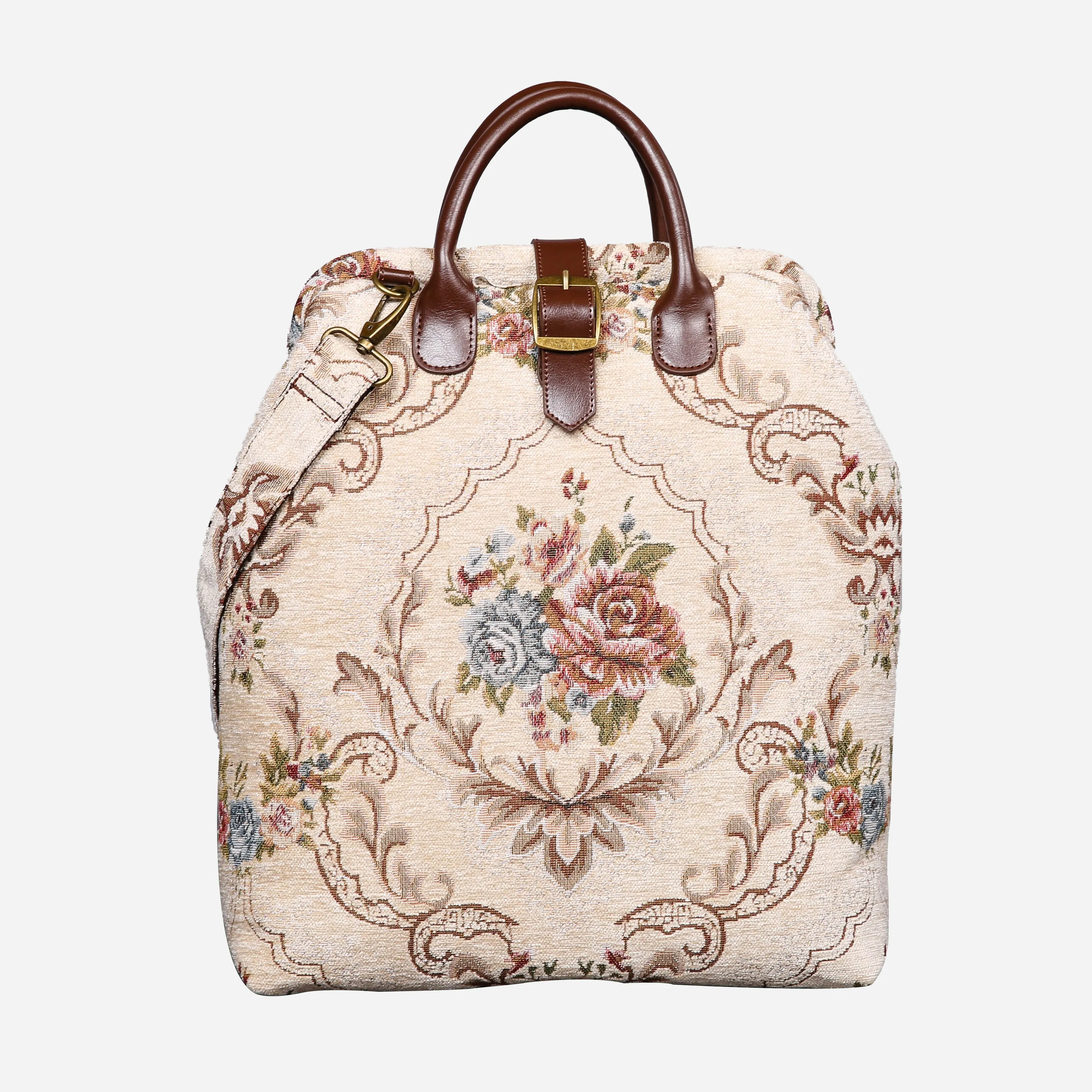 Floral Cream Carpet Laptop Backpack