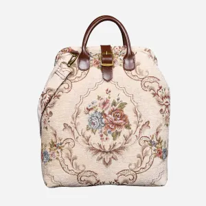Floral Cream Carpet Laptop Backpack