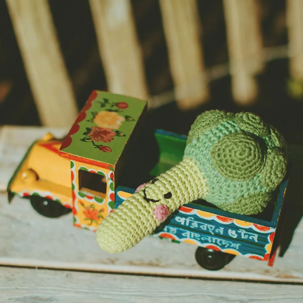 Friendly Broccoli Rattle