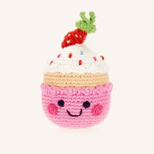 Friendly Strawberry Cupcake Rattle