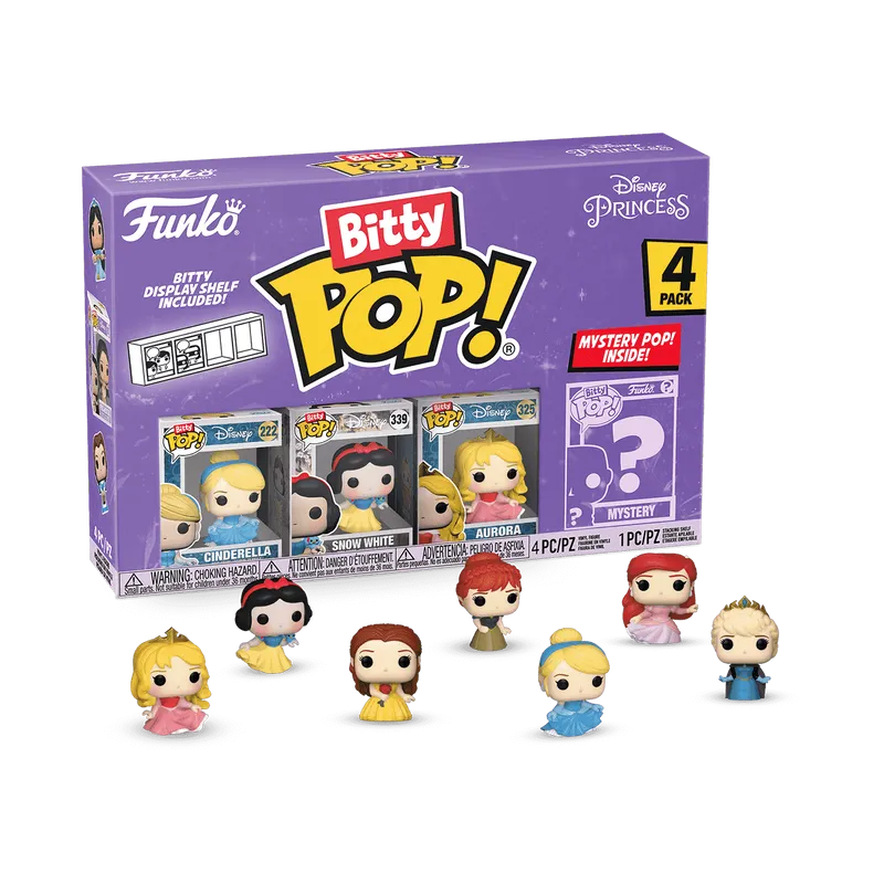 Funko - Disney Princesses Cinderella Bitty Pop! Mini Figure 4-Pack