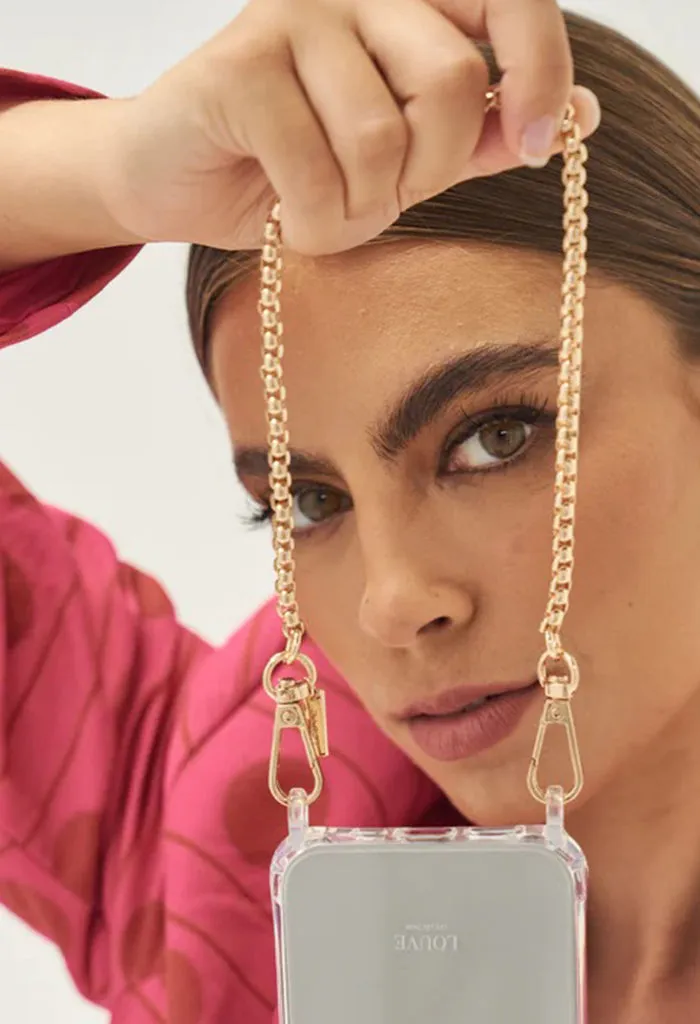 Gaia Gold-Plated Short Phone Chain