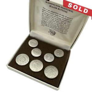 George Washington Inaugural Button Set — Pewter