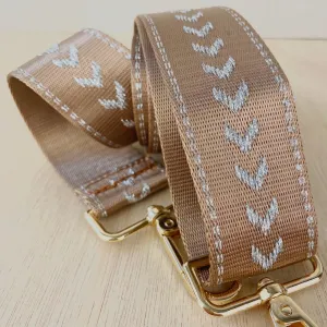 Gold and Silver Arrow Print Bag Strap