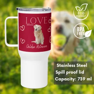 Golden Retriever, Travel mug with a handle